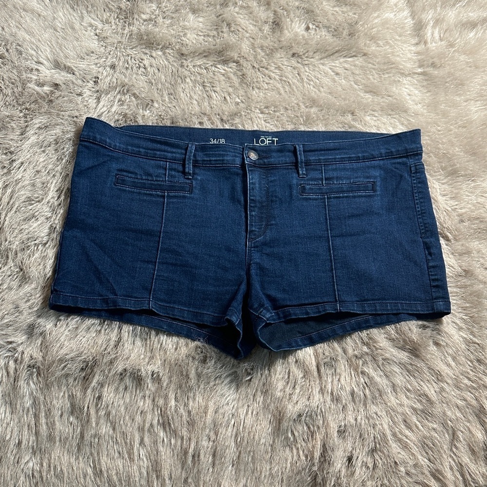 LOFT Dark Blue Jean Shorts